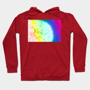 Rainbow colors agate slice mineral Hoodie